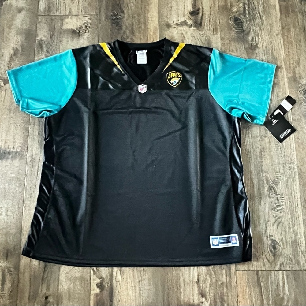NWT Jacksonville Jaguars Women’s NFL Pro Line Blank Jersey Black Teal Size 4XL